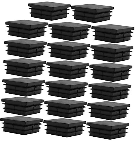 HOMSFOU 20pcs Plastic Plugs for Square Flush Mount Hole Plugs Furniture Hole End Caps