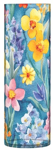 Vaso in plastica per fiori autunnali, giacinti, narcisi, fresia, turchese, 30 cm, decorativo, moderno, trasparente, per tavolo da pranzo, libreria, biblioteca