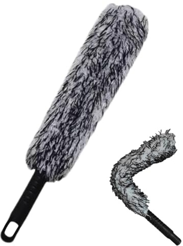 Brosse de nettoyage de roue souple | Brosse de nettoyage de voiture en laine synthétique | Brosse de nettoyage pliable pour jantes de voiture | Nettoyeur de pneus doux | Brosse de pneu dense et