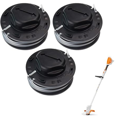 Moupaa 3er-Pack C3-2 Trimmerkopfspulen-Ersatz-Set für Stihl FSA 57 FSA 56 FSA 50 FSE 52 FSE52, Unkrautfresser Rasentrimmer-Teile 4009 710 4305