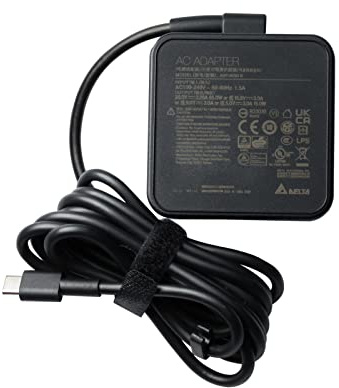 Original Delta 65W USB C Charger for ASUS AD10380, A19-065N3A, 0A001-00892300 Chromebook Zenbook 3 Deluxe Q325 UX391, Lenovo Thinkpad, HP Spectre X360, Acer R13 CB315 CB311,Huawei TYPE C Power Adapter