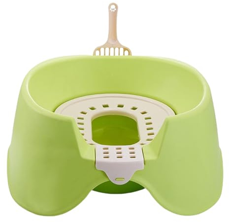 Cat Litter Tray, High-Sided Open Top Kitten Litter Pan, boîte à toilette d'intérieur pour les appartements, les maisons, les abris et les magasins, idéal pour les chatons et les lapins, 40,6 x 32 x