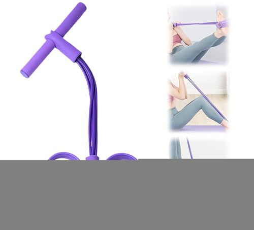 Fitness Widerstandsband, Pedal Widerstandsband, 4 Tubes Gummi Elastische Zugseil, Multifunktions Spannseil Fitness Pedal Trainingsseil Zugbänder, Bauchtrainer Für Anfängerinnen Und Bein Arm Übungen
