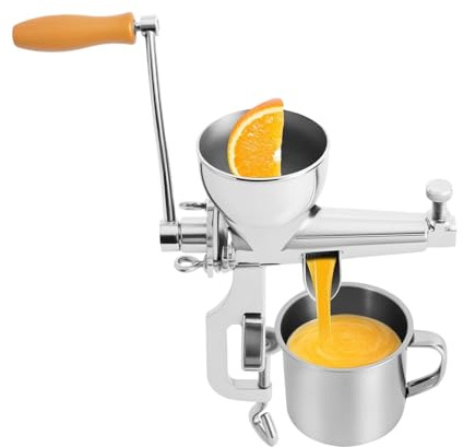 Wheatgrass Juicer - Stainless Steel Crank Presser - Slow Masticating Squeezer for Grape Pomegranate Spinach Kale Vegetable Cane Wheatgrass Celery Tomato