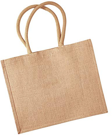 Westford Mill Jutetasche/Einkaufstasche, 21 Liter (2 Stück/Packung) (Einheitsgröße) (Natur)
