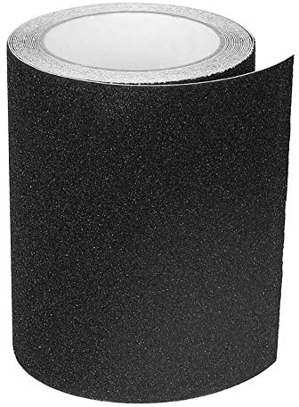 Antirutsch Klebeband Streifen mit Selbstklebend, 15cm x 5m Treppe Stufen Band Kleber Rutschfest Klebeband, Hohe Traktion Pad für Bodenbelag innen- und Außenbereich, Schwarz