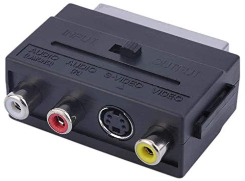Adaptateur convertisseur qualité supérieure 21 broches SCART vers 3RCA adaptateur RGB Péritel vers composite RCA S-Vidéo AV TV Utile et pratique