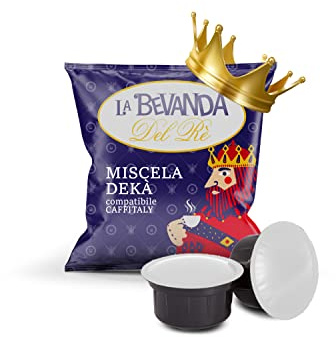 La Bevanda del Re - 40 Caffitaly Capsule Compatibili con Caffitaly Macchina Caffe, Miscela DEKA', Cialde Caffitaly Gusto Delicato, Capsula da 7,5G, 350G