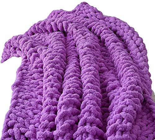 MHUQIA Grobstrick Wolldecke Strickdecke 150x200cm, Gestrickte Kuscheldecke, Grob Decke Wohndecken Strickdecke Tagesdecke üBerwurfdecke Sofa Dekor