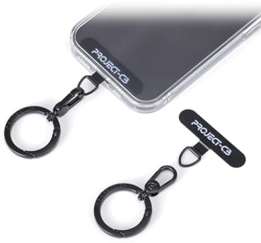 Project-cb Toppa Per Cordino Cellulare 1, Anello A Molla 1, Toppa In Metallo, Toppa Universale Per Cordino Per Cellulare Senza Adesivo, Ricambio Per Cordino Del Cellulare(Nero)