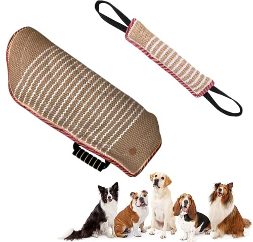 bangminda Armschutz Ärmel Hund Beissarm für Hunde mit Beisswurst Hunde Dauerhafte Jute Ausbildung Pit Bull Deutscher Schäferhund Mastiff Jute Beisswurst K9 Training Hundebiss Schlepper Spielzeug