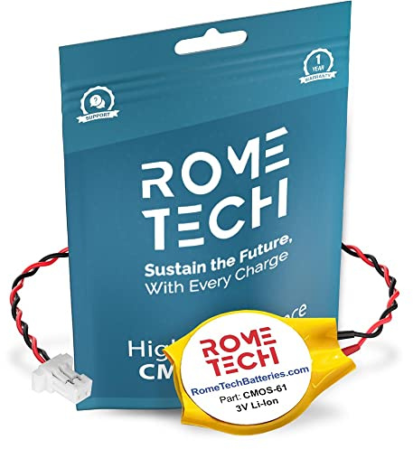 Rome Tech CR2016 CMOS Battery for Lenovo ThinkPad X1 Yoga 4th Gen (Type 20SA, 20SB) - 5B10W13978 - BIOS RTC 3V CR 2016 CMOS Battery with 2 Pin 2 Wire Cable