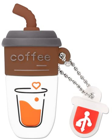 Simpatica chiavetta USB del caffè Chiave di memoria per computer Pendrive USB per insegnanti, studenti, famiglia e amici (32 GB, caffè marrone)