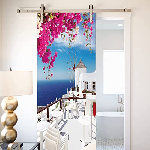 3D Tür Wandbild Aufkleber Burglandschaft Am Meer Bauen Schlafzimmer Haus Dekoration Wohnzimmer Tür Aufkleber Tür Wrap Wandbild Tapete Poster Selbst Kleber Abnehm 90 X 200 Cm