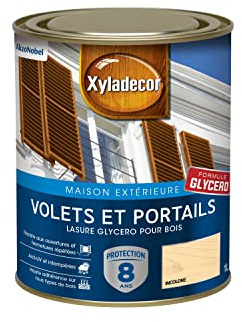 Xyladecor - Lasure Protectrice pour Bois Extérieur - Volets, Portails, Portes, Fenêtres - Couleur : Satin Incolore - Quantité : 1 L