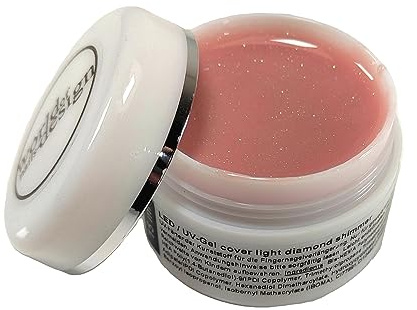 LED/UV Aufbau Gel Diamond Shimmer mit feinen Glitzerpartikeln 15 ml (milchig cover)