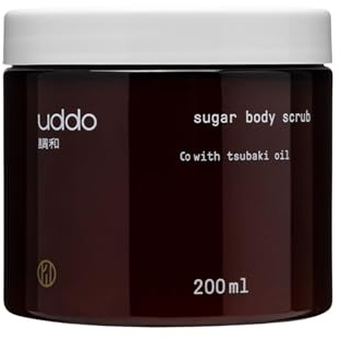 Uddo Körperpeeling Mit Zucker 200 ml - Zuckerpeeling mit Shea Avocado Kamilien Öl Body Sugar Scrub Damen Duschpeeling Hautpeeling Bodypeeling Bodyscrub Peeling Körper Scrubs Body scrub