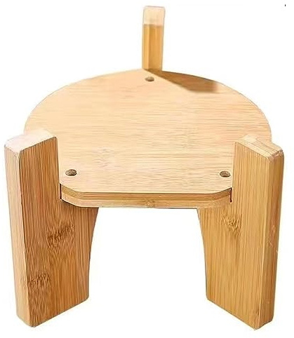 Qianly Drink Dispenser Stand Beverage Dispenser Support Stable Lemonade Containers Rack Wooden Round Base for Party Bar Home Holiday Celebration