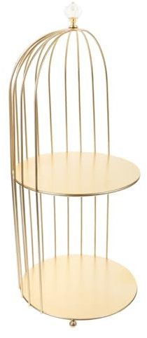 Abaodam Vogelkäfig Kosmetikständer Eleganter Doppellagiger Make-up Organizer Für Schminktisch Und Badezimmer Multifunktional Stabil Retro Design Für Kosmetik Parfüm Und