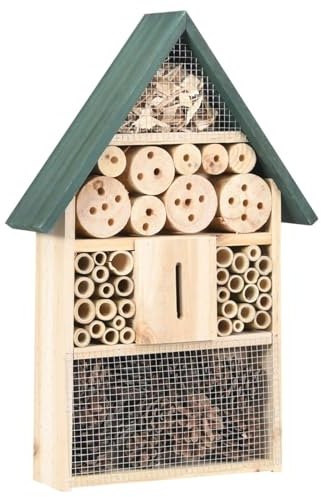 Homgoday Insektenhotel 31x10x48cm Firwood Schmetterlingshäuser Haus & Garten