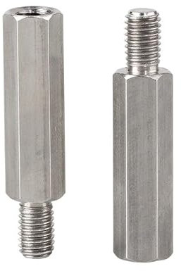 10 Stück Edelstahl-Abstandshalter mit Einzelkopf, Sechskant-Abstandshalter, Außen-/Innengewinde, M6 x 8–100 mm, for Leiterplatten-Sechskantbefestigungen, Hardware-Zubehör(M6*65+8)