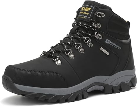 ARRIGO BELLO Bottes Homme Bottine Bottes de Neige Boots Hiver Chaussures Chaudes Fourrure Randonnée Les Loisirs 41-46 (Noir023, 44)