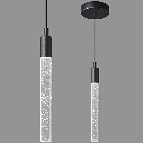 ZPBSJ Modern köksö pendellampa LED Svart mini pendellampa sovrum sängbord små pendellampor (1 Förpackning)