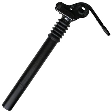 Genérico Tija De Sillín De Bicicleta Abatible, 25,4/27,2/28,6/30,4/31,8/33,9 × 300 mm, Tija De Sillín De Bicicleta con Suspensión Interior Ajustable(Negro,27.2mm)