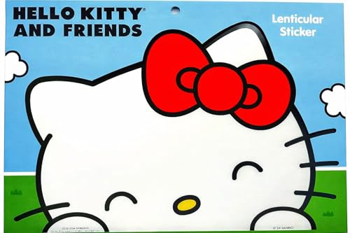 Hello Kitty Sticker Car Decal Sticker 9 | Hello Kitty Car Accessories | Party Favor Peel Me Sticker | Waterproof Vinyl Lenticular | 9 | Officially Licensed
