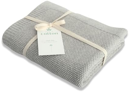 Just in Cotton Babydecke Merinowolle 75x100cm Premium Baby Decke | 100% Merino Wolle, Einschlagdecke Babyschale, Winterdecke für Neugeborenen Newborn Baby Kleinkind Kind