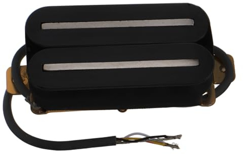 E-gitarren Hals Tonabnehmer Dual Rail Humbucker Schwarz | Spulenaufteilung, Live Auftritte und Recording, Kunststoff und Metallausführung als Gitarren Ersatzteil