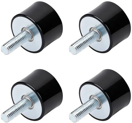 Tunejoy Gummipuffer M6 Schwingungsdämpfer Anti-Vibration Gummilager mit Schrauben für Klimaanlagen Wärmepumpe Motoren VD 20x15 M6x18 4 Stücke