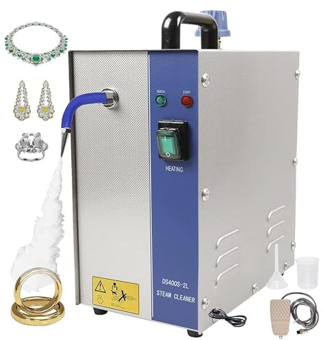 2L/4L smyckesrengöringsmaskin med ånga, 1300W/2200W professionell ångrengöring för guld- och silversmycken, 135℃ ångtemperatur, för smyckesstudior och smyckesverkstäder,2L