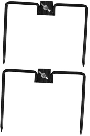 GALPADA 2piezas Estabilizadores De De Tierra Estacas De Metal para Exteriores Anclaje De Sombrilla Resistente Soporte De Tierra para Jardín Luces y Banderas