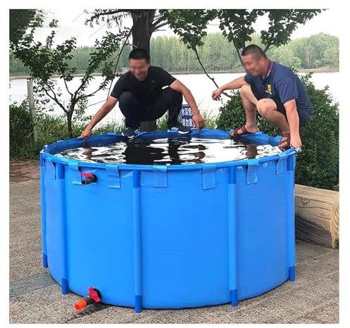 Oberirdische Fischteiche, Rundes Eindickbecken, Planenteich Faltbares Hartplastikbecken Für Die Koi-Zucht Und Landwirtschaftliche Bewässerung(4823L/1274GAL-3.2X0.6M(D X H))