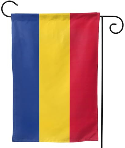Bandera de Rumania banderas de jardín de temporada para exteriores, banderas duraderas de doble cara para decoración navideña de patio