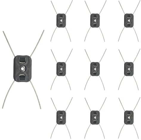 DEFESVCA 10pcs String Trimmer Head Electric Weed Eater Head Replacement Steel Wire Line Trimmer Trimmer Head for Cordless Grass Trimmers