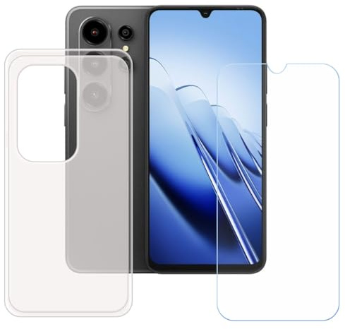 BMPNLSZ Funda para Blackview Wave 10 Screen Protector, Translúcido Suave Silicona TPU Canica Carcasa Caso Case + Cristal Templado Film Vidrio (6,88)