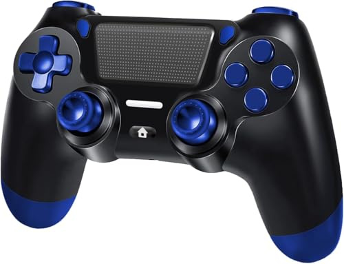 BJXOZ Wireless Controller for PS4 Controller, Gamepad with USB-C Port, Dual Vibration, Six-axis Gyroscope Sensor, Speaker, 3.5mm Headphone Jack, Touchpad, Compatible with PS4/Slim/Pro/PC