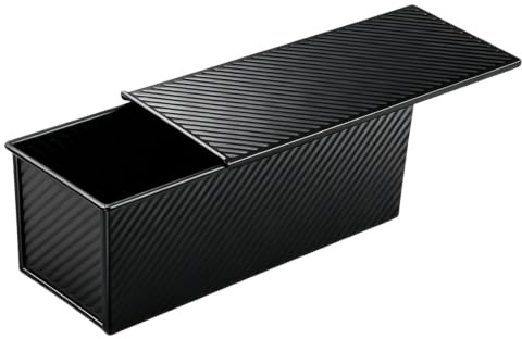 Genérico Molde Para Pan Con Tapa - Utensilios Para Hornear Antiadherentes De Acero Al Carbono Corrugado | Moldes Para Pan Sándwich Con Tapa | Para El Hogar Comedor Restaurante Panadería Café