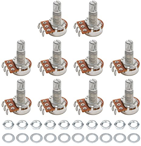 Pxyelec B500K OHM Audio POTS Gitarre Potentiometer für E-Gitarre 10 Stück