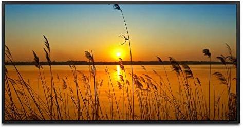 Meer ca. 130x70cm Wandbild inklusive Schattenfugenrahmen schwarz - Panorama Leinwand Bild XXL Format Wandbilder Wohnzimmer Wohnung Deko Kunstdrucke
