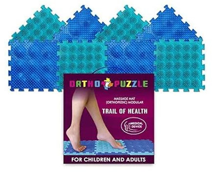 Orthopädische Puzzlematte – Orthopädische Spielmatte für Kinder mit Quadratischen und Verriegelten Puzzleteilen – Plattfuß Übungsmatte - Sichere medizinische Bauteile für Babys und Kinder