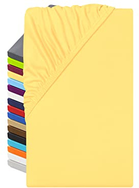 npluseins Sabana Bajera 120x200, Sabanas Microfibra Transpirable y Apta para Personas alérgicas, Ajustable, 1519.2192 - Amarillo
