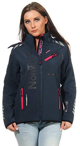 Geographical Norway Damen Softshell Jacke G-ROSE - NAVY/F.PINK - L/3