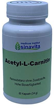 Acetyl-L-Carnithin, 500 mg., 60 Kps., Reinsubstanz ohne Zusatzstoffe, wirksame Formel, vegetarische Kapselhülle, deutsche Produktion