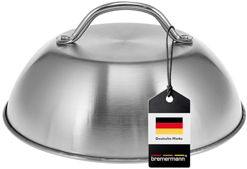 bremermann Burgerhaube 22,5 cm // Grillhaube Schmelzglocke Burger-Cover // Edelstahl