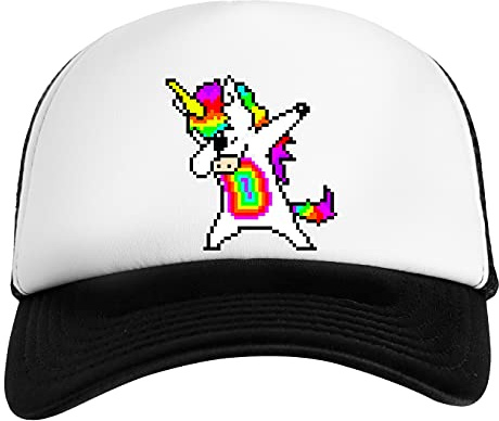 Dabbing Unicorn Shirt Dab Hip Hop Funny Magic Vit Svart Barn Unisex Baseboll Keps White Black Kids Baseball Cap