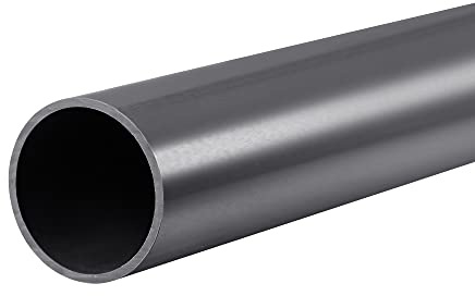 sourcing map Länge 0.35m PVC Rohr Durchmesser 45mm lüftungsrohr Dunkelgrau | Rund Kunststoffrohr, Für Garten Aquarium Wasserleitung Kabelkanal