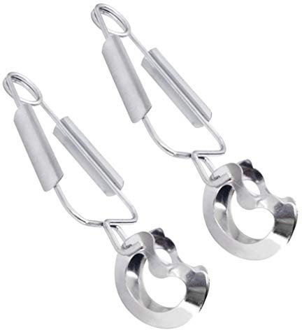 HEMOTON Cocktail Kit Kit 2Pcs Escargot Snail Tong Food Serving Pinzas Abrazaderas de Cocción de Pinzas sin Deslizamiento para Plata Mini Alicates Mini Cocktail Alicates Pastel De Frutas